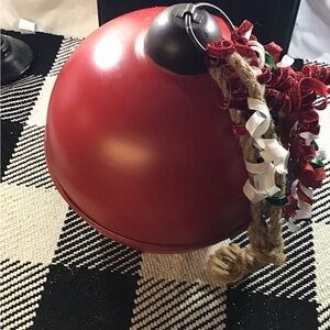 Red Hanging Ornament with Decorative Ribbons